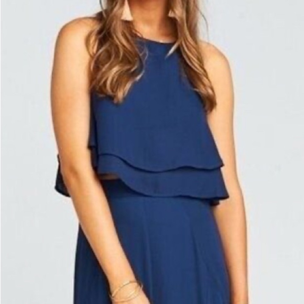 Show me Your Mumu King Crop Top Navy Crisp